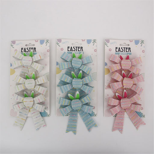Pack of 3 pastel Easter bows