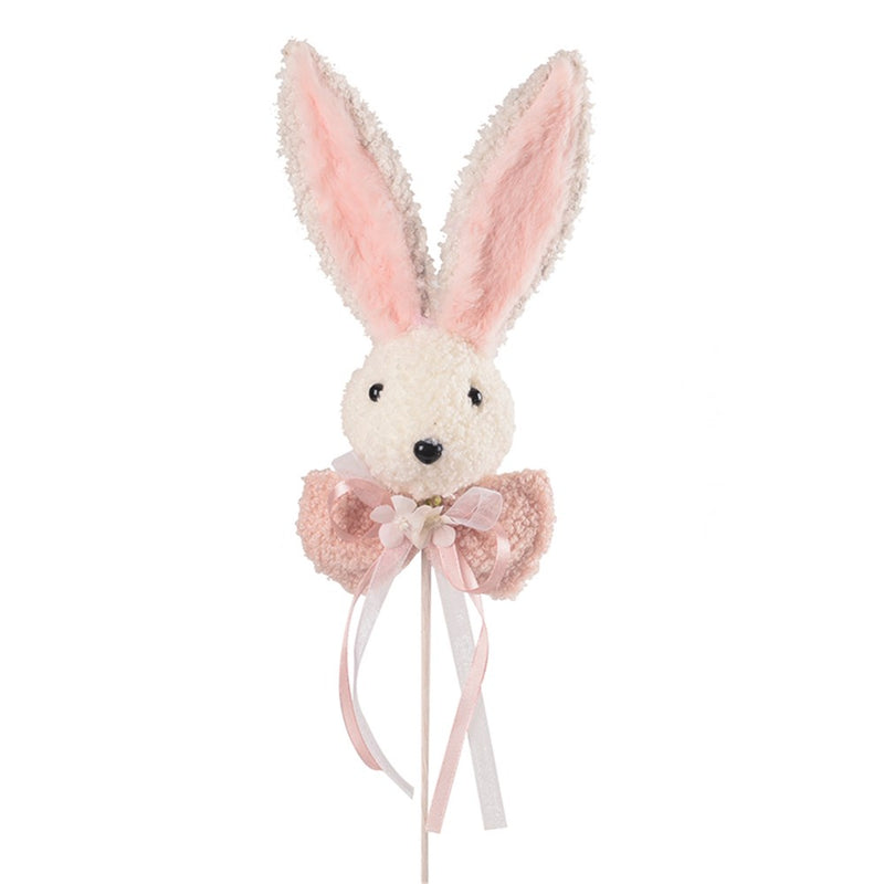Bunny head decoration on a stick
