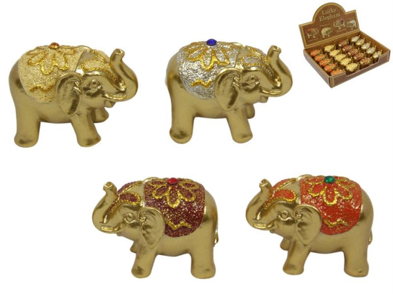 Gold lucky elephant ornament