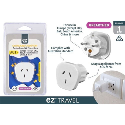 Australian to Europe travel adaptor