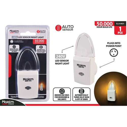 Plug-in LED sensor night light