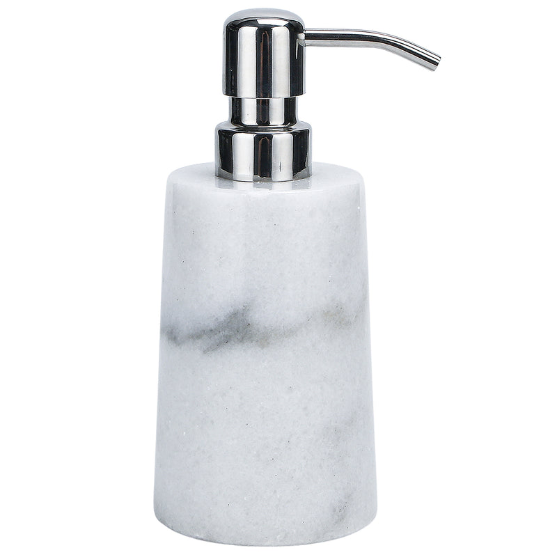 Marble look round soap dispenser