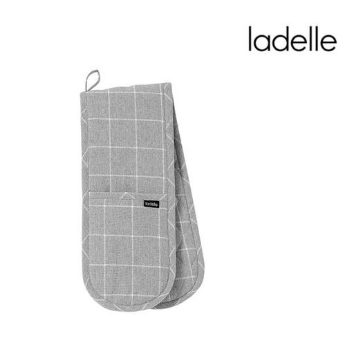 Ronis Ladelle Eco Check Grey Double Oven Mitten