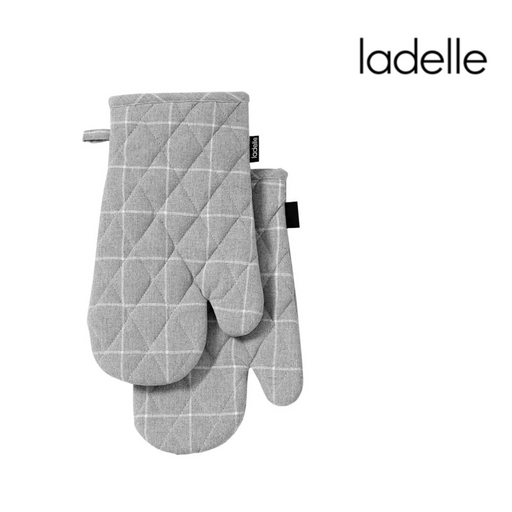 Ronis Ladelle Eco Check Grey Oven Mitten 2pk