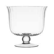Ecology Trifle Bowl 21.5cm Classic Fluted – clear pedestal glass trifle bowl for layered desserts and entertaining