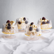 Ecology Trifle Bowl 4pc 10cm Classic Fluted – set of four mini pedestal glass trifle bowls for individual desserts