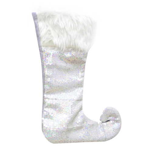 Ronis Elf Stocking Sequins Fur Trim 2 Asstd