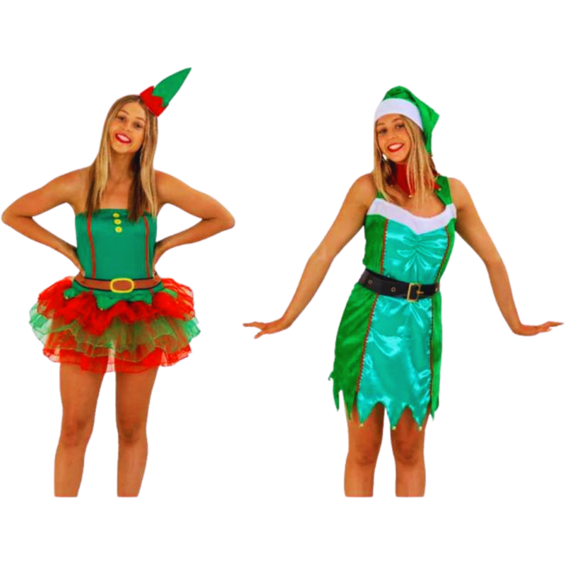 Elf Costume Ladies 2 Asstd