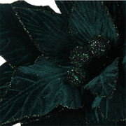 Ronis Emerald Velour Poinsettia 50cm with 50cm Stem – thumbnail