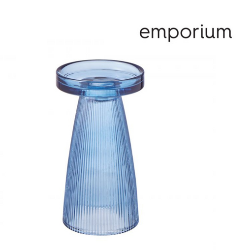 Ronis Emporium Laino Candle Holder 9x9x15.6cm Blue