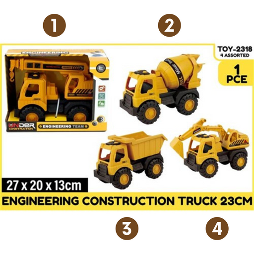 Ronis Engineering Construction Trucks 23cm 4 Asstd