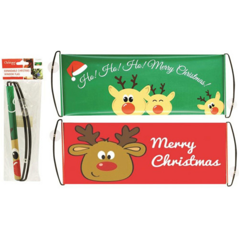Ronis Expandable Christmas Window Flag