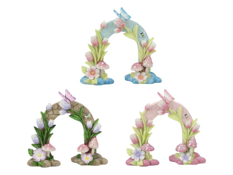 11.5cm miniature fairy garden arch assorted