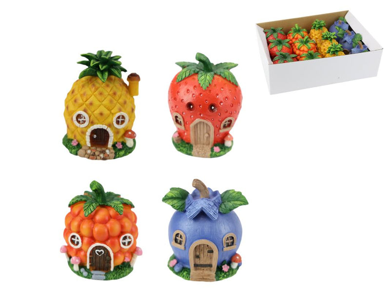 Fairy Fruit Houses 4 Assorted 12 Display 9cm
