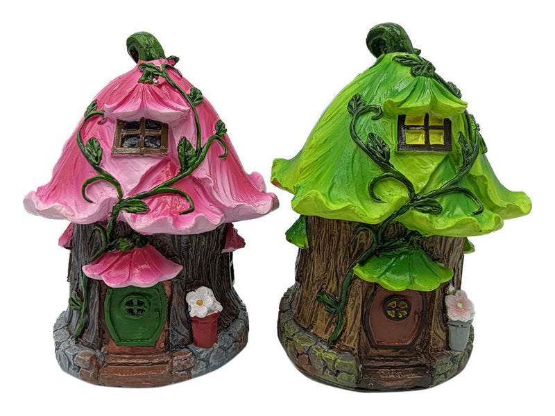Fairy Garden Leaf House 2 Assorted 16cm