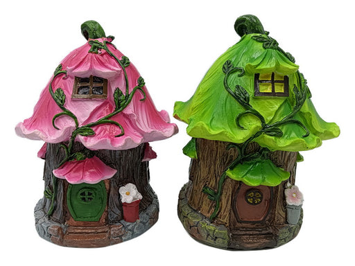 Fairy Garden Leaf House 2 Assorted 16cm