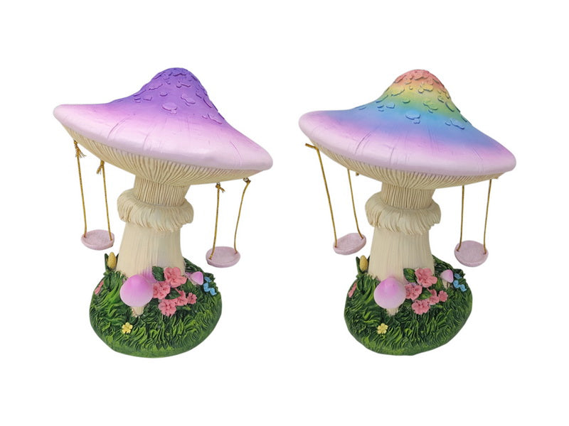 Mushroom with Swing 2 Assorted 19cm