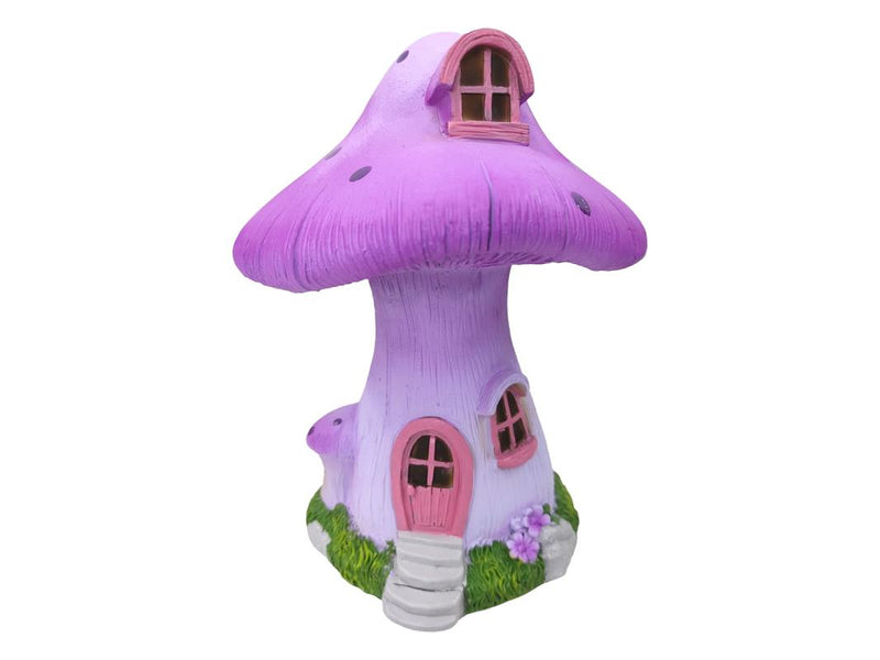 Purple Fairy Garden House 19cm