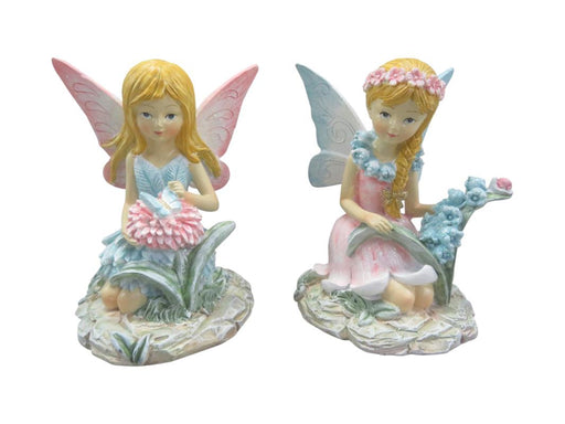 10CM SITTING PINK & BLUE FAIRY 2 ASS
