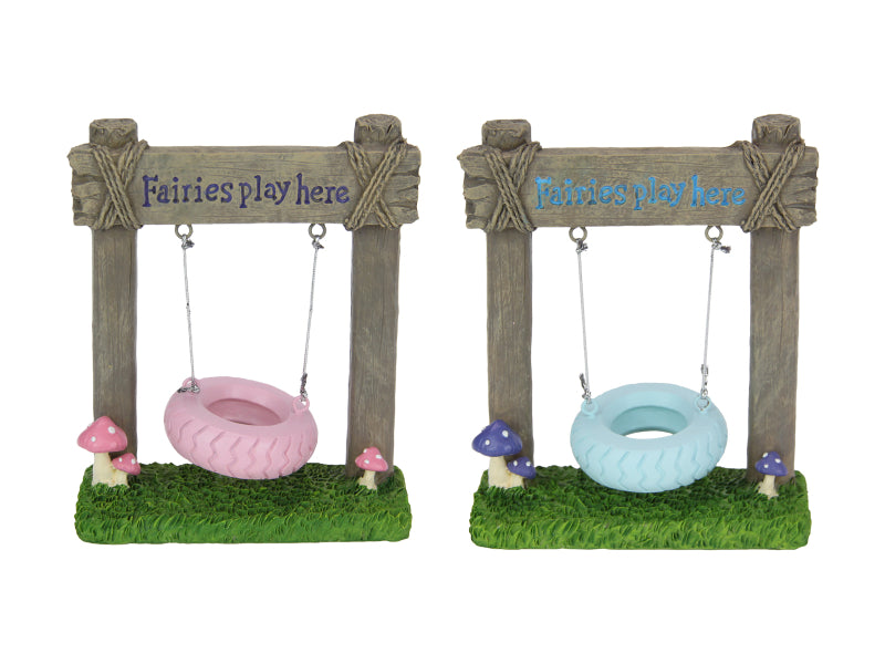 Fairy Sw ing w ith Tyre 2 assorted 15cm