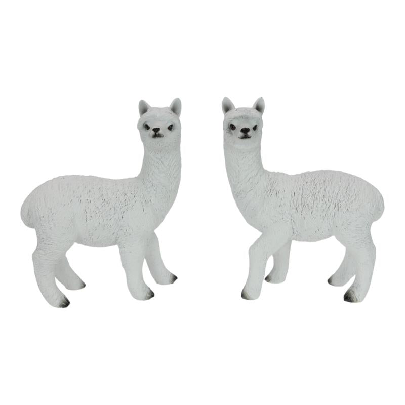 Assorted standing white alpaca ornament