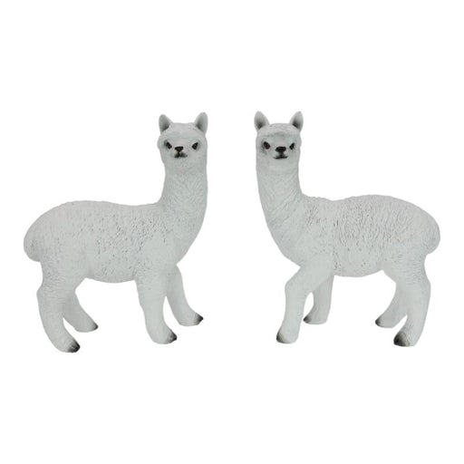 Assorted standing white alpaca ornament