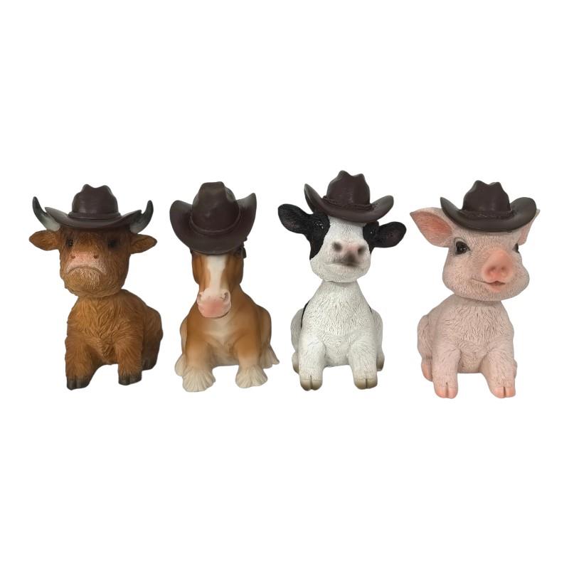 Farm animal bobble head ornament 16cm