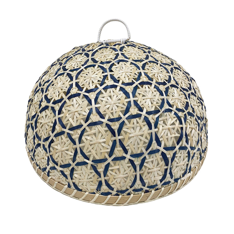 Bamboo Food Cover 35x17cm Natural/Blue