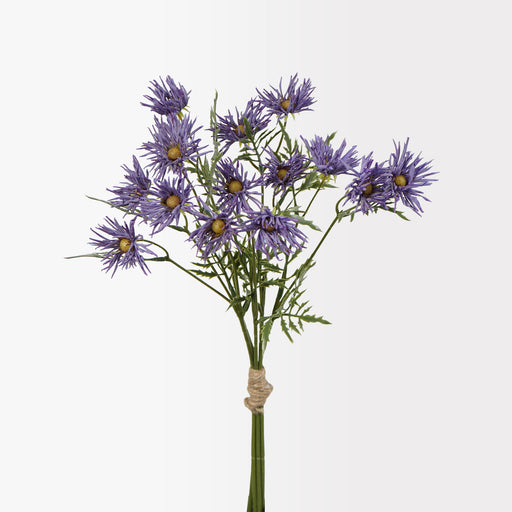 Purple aster bundle with 16 realistic artificial blooms