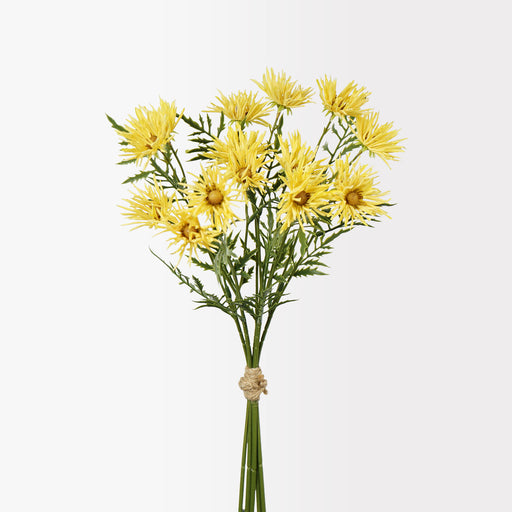 Yellow aster bundle with 16 artificial flower heads 46cm