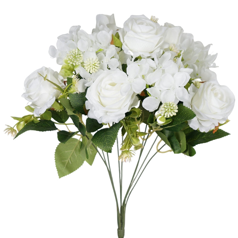 White rose mix bouquet 52cm artificial floral arrangement