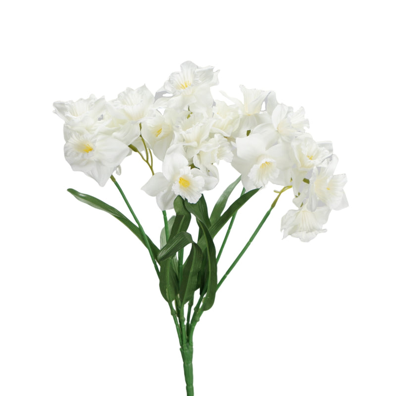 Artificial narcissus bouquet 41cm with realistic blooms