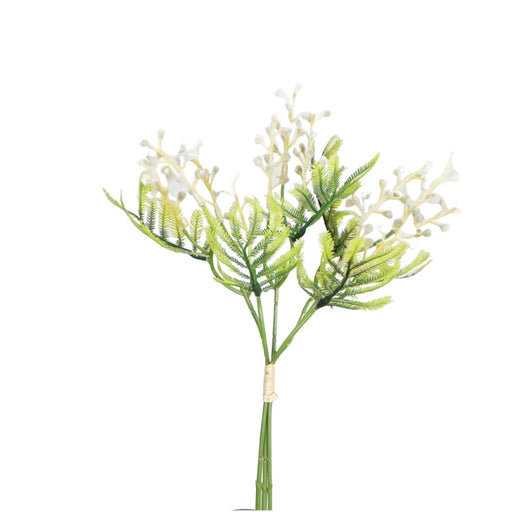 White wattle bundle 35cm artificial flower bouquet