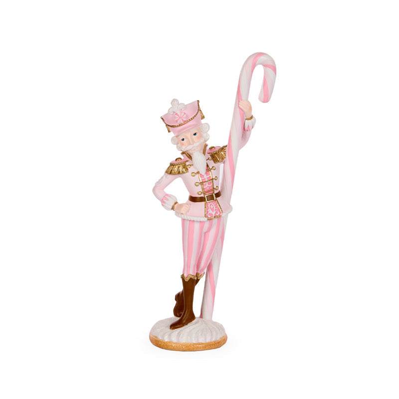 Patisserie nutcracker Christmas figure with candy cane