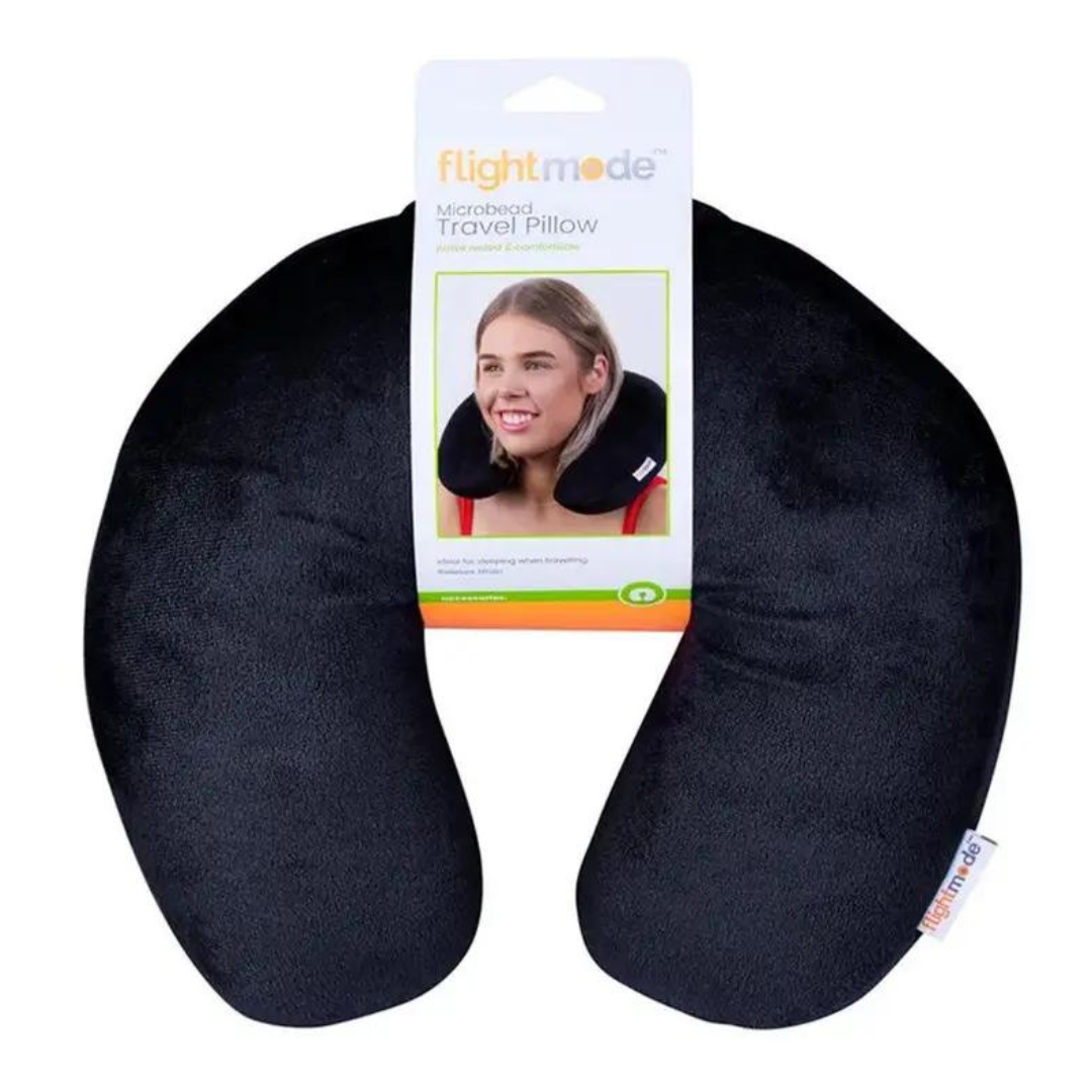 Flightmode Micro Bead Travel Pillow Black Only