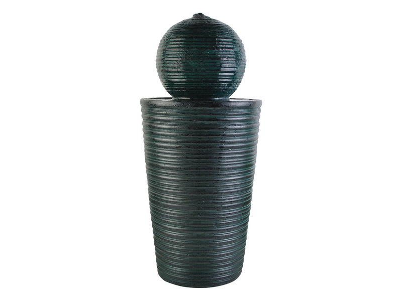 Black water fountain with ball top