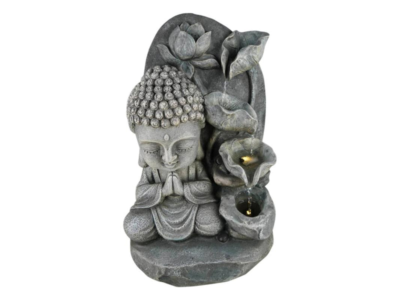 Praying Buddha on Lotus Fountain 51cm