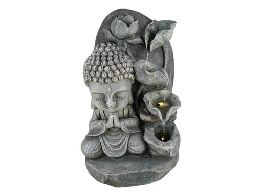 Praying Buddha on Lotus Fountain 51cm