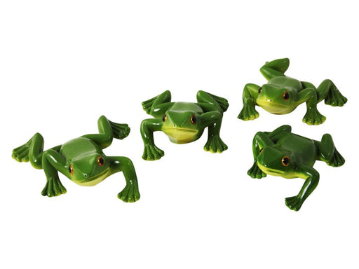 Assorted green tree frog figurines 6cm