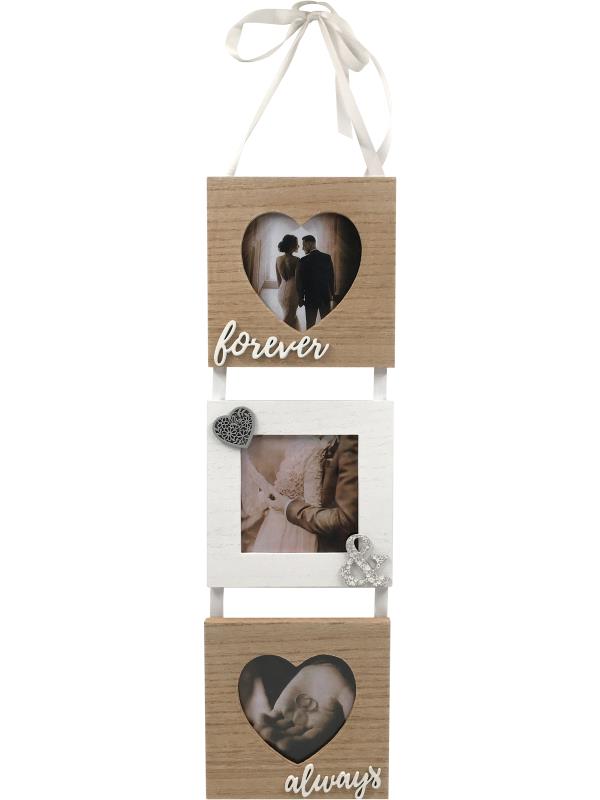 Triple Hanging Photo Frames with Love