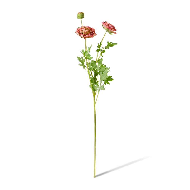 Artificial dark pink ranunculus flower spray 64cm