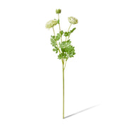 Artificial green ranunculus flower spray 64cm – thumbnail