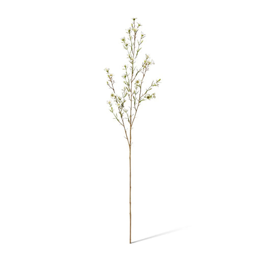Artificial white wax flower spray 79cm