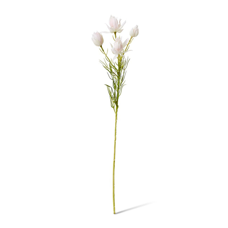 Artificial pink blushing bride flower spray 56cm