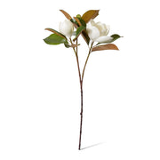 Artificial white magnolia flower and bud stem – thumbnail