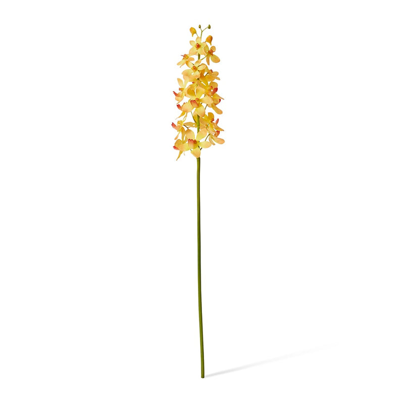 Artificial orange vanda orchid stem 69cm