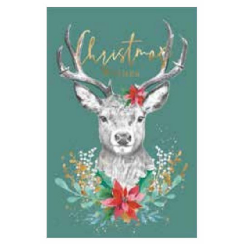 Ronis FSC Mix Boxed Card Salvo Floral Deer 10pk
