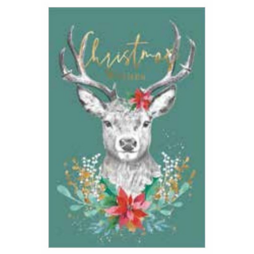 Ronis FSC Mix Boxed Card Salvo Floral Deer 10pk