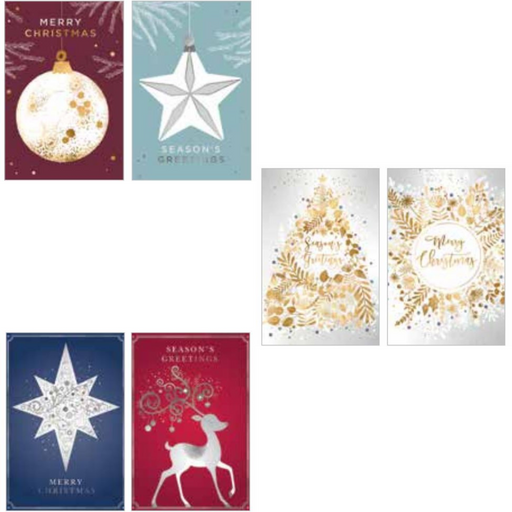 Ronis FSC Mix Formal Christmas Deluxe Boxed Card 10pk 3 Asstd