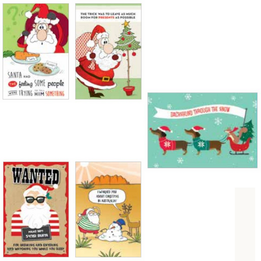 Ronis FSC Mix Humour Christmas Card Value Pack 10pk